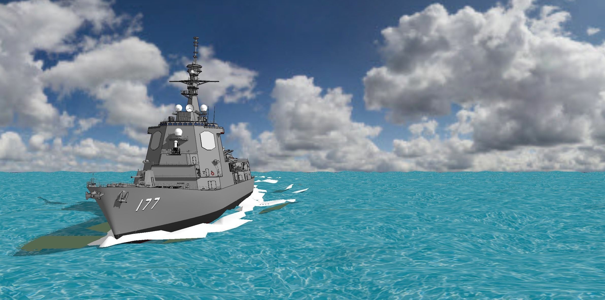 Atago Class Aegis Destroyer 3D model_12