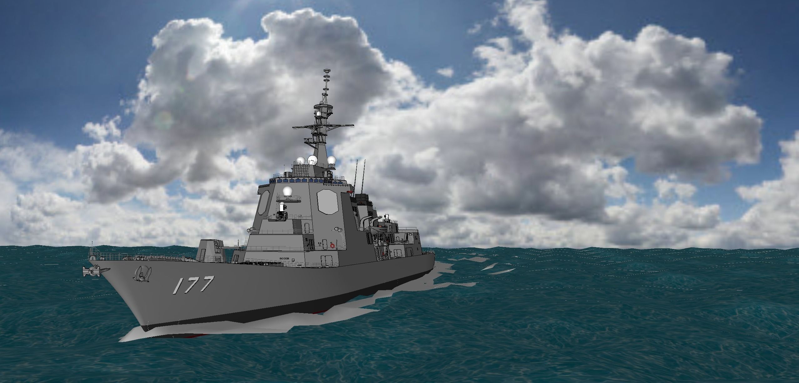 Atago Class Aegis Destroyer 3D model_8