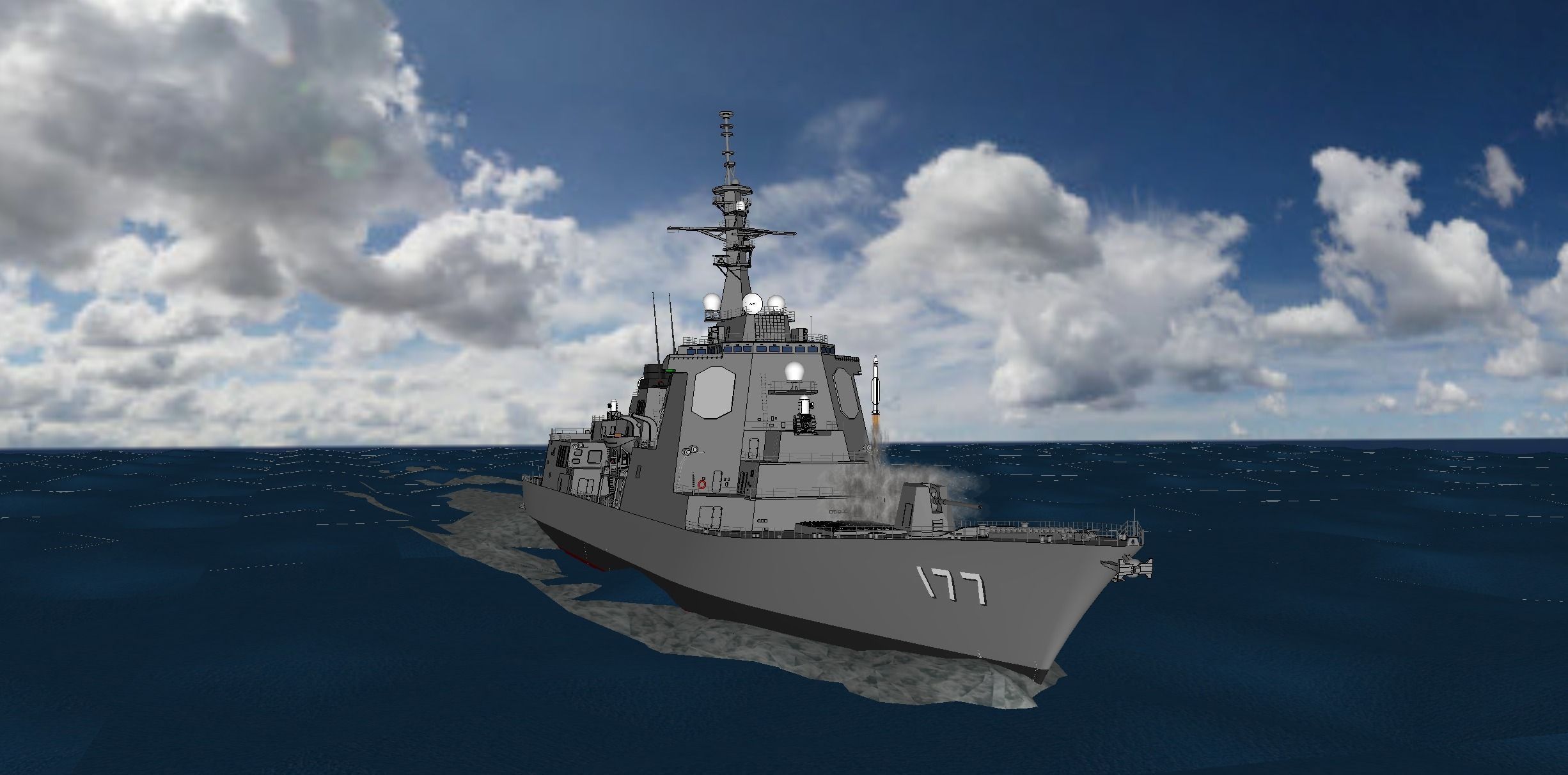 Atago Class Aegis Destroyer 3D model_1