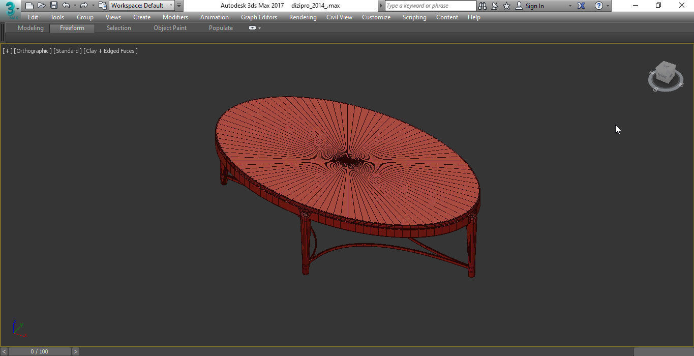 OSCAR MARBLE TOP COFFEE TABLE 3d model Low-poly 3D model_3