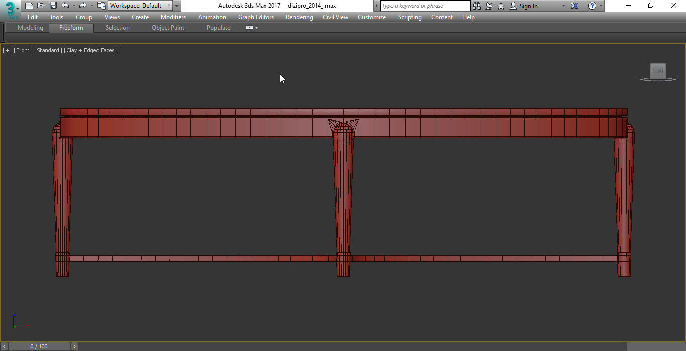 OSCAR MARBLE TOP COFFEE TABLE 3d model Low-poly 3D model_1