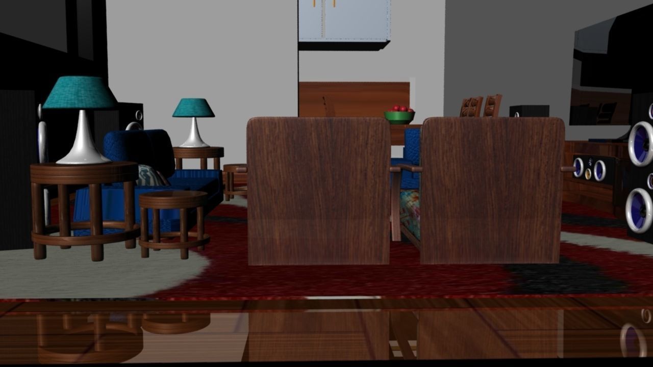 AUTODESK MAYA HOUSE INTERIOR DESIGN 3D model_5