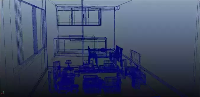 AUTODESK MAYA HOUSE INTERIOR DESIGN 3D model