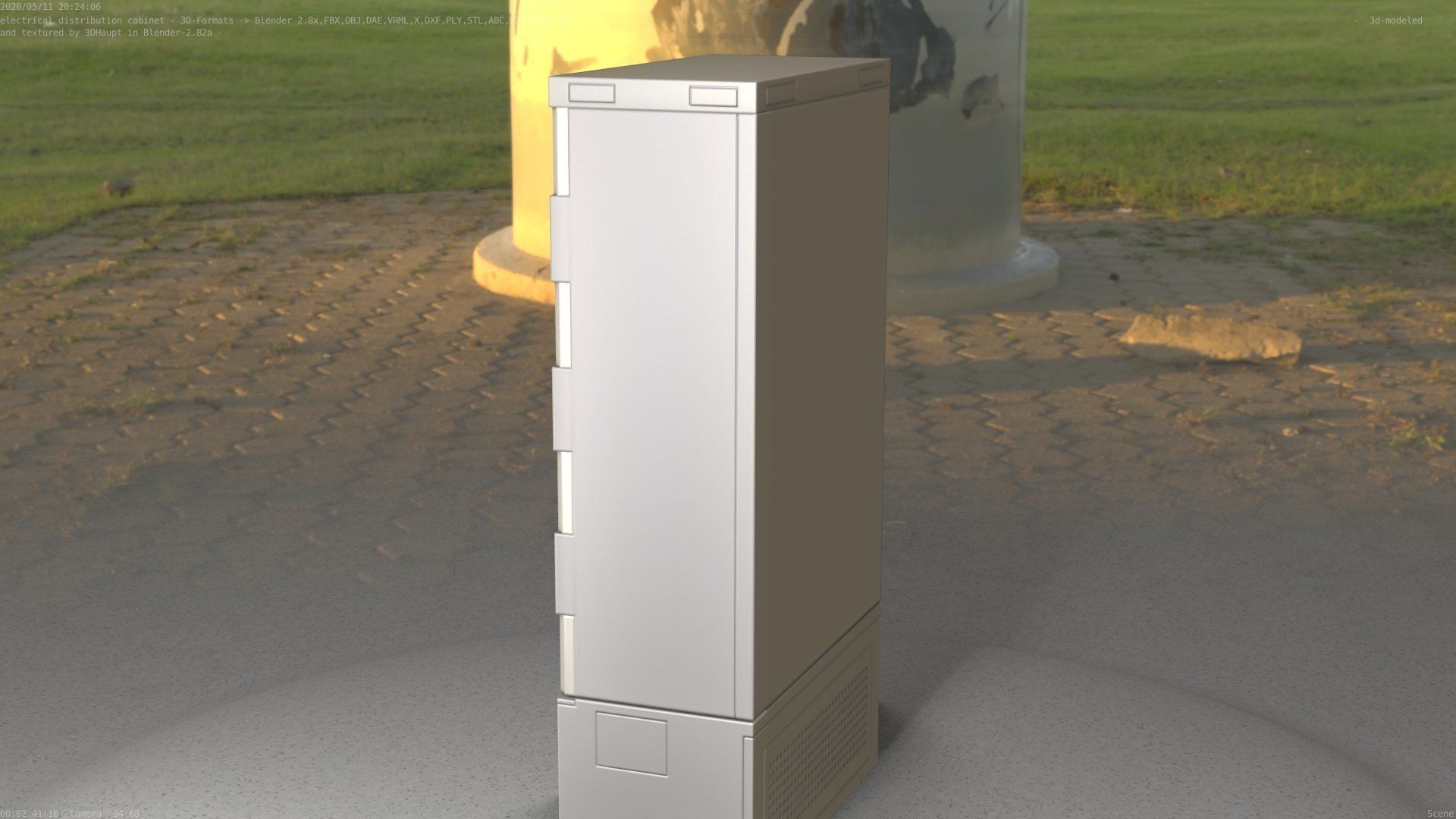 Electrical Distribution Cabinet 39 Low-poly 3D model_75
