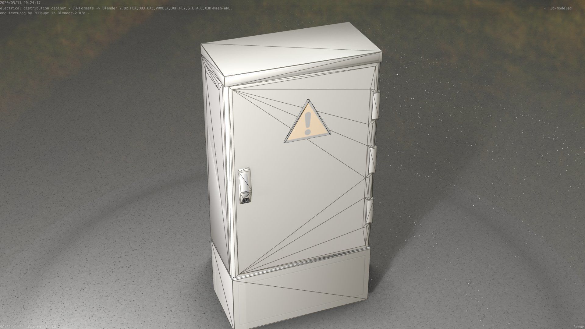 Electrical Distribution Cabinet 39 Low-poly 3D model_87
