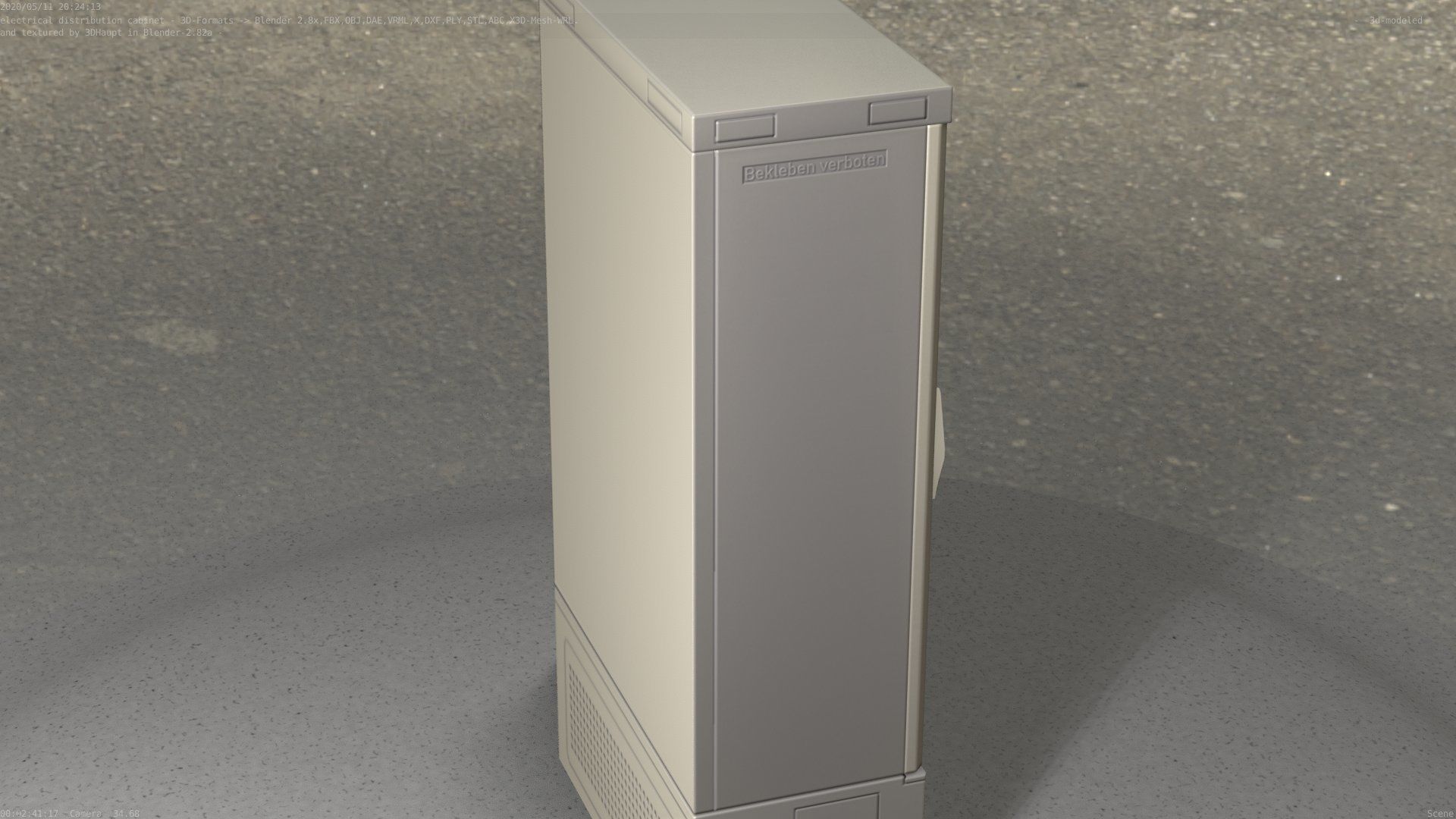 Electrical Distribution Cabinet 39 Low-poly 3D model_82