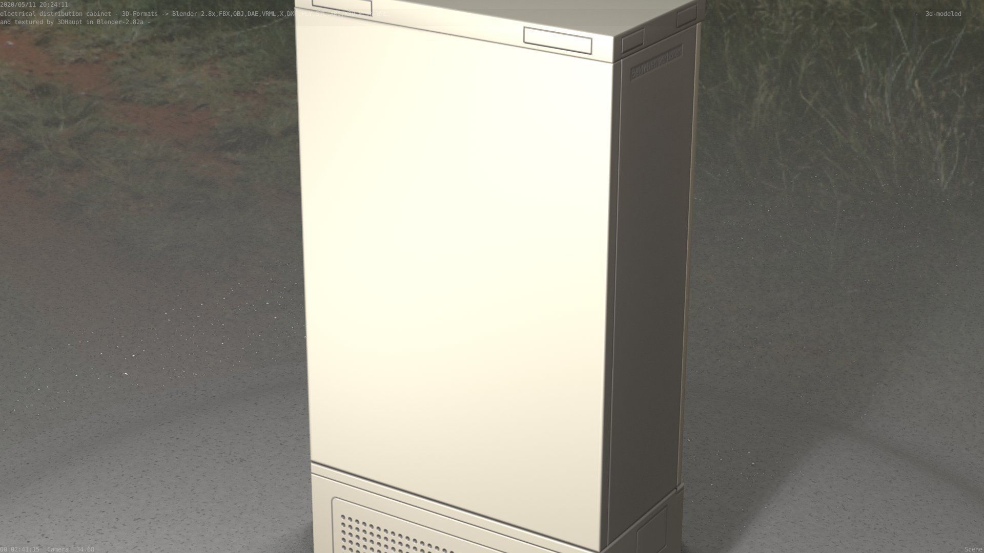 Electrical Distribution Cabinet 39 Low-poly 3D model_80