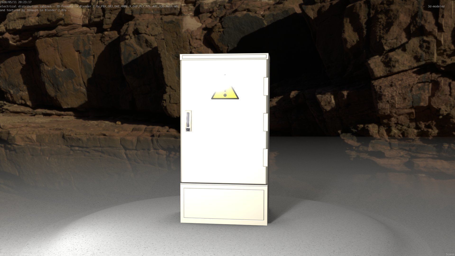 Electrical Distribution Cabinet 39 Low-poly 3D model_22