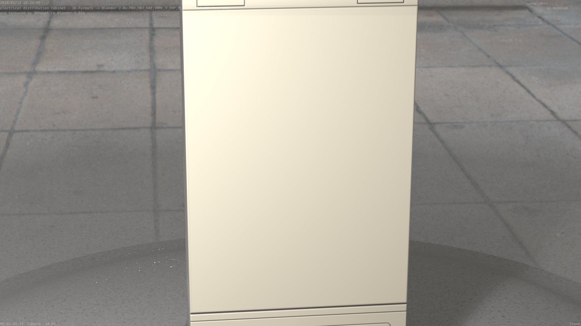 Electrical Distribution Cabinet 39 Low-poly 3D model_78