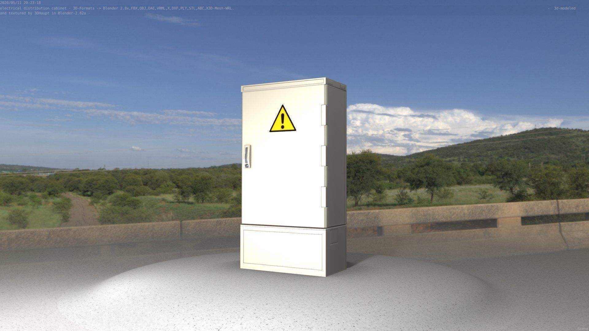 Electrical Distribution Cabinet 39 Low-poly 3D model_2