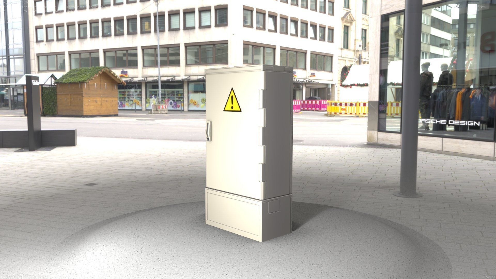 Electrical Distribution Cabinet 39 Low-poly 3D model_72
