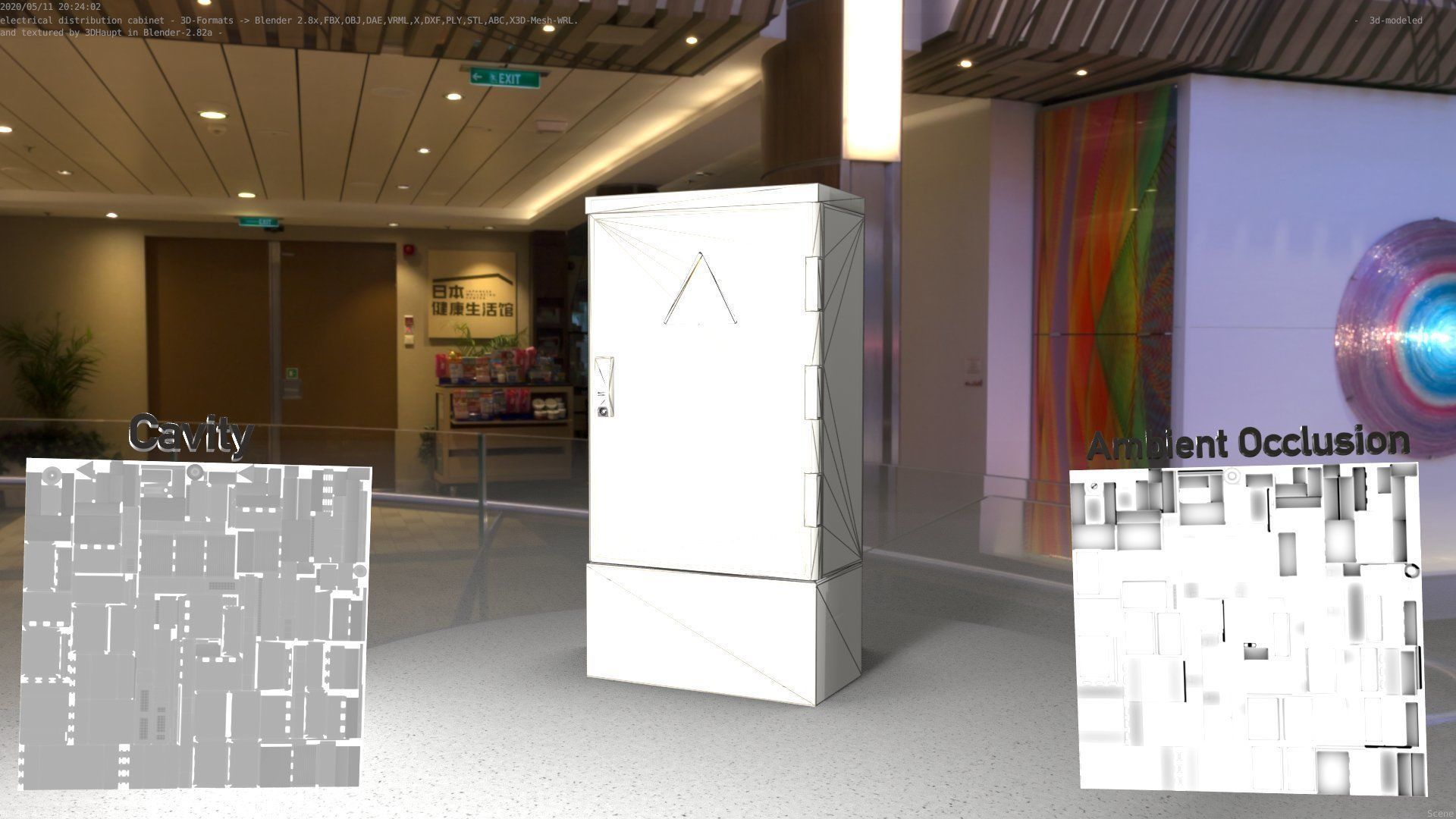 Electrical Distribution Cabinet 39 Low-poly 3D model_71