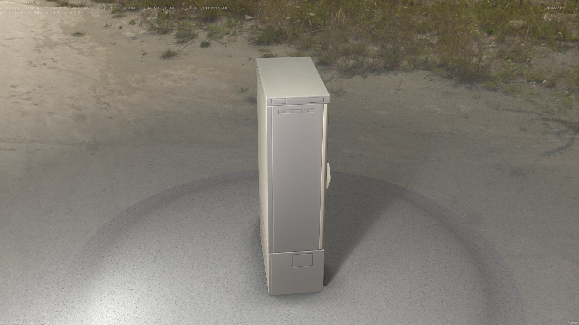 Electrical Distribution Cabinet 39 Low-poly 3D model_13