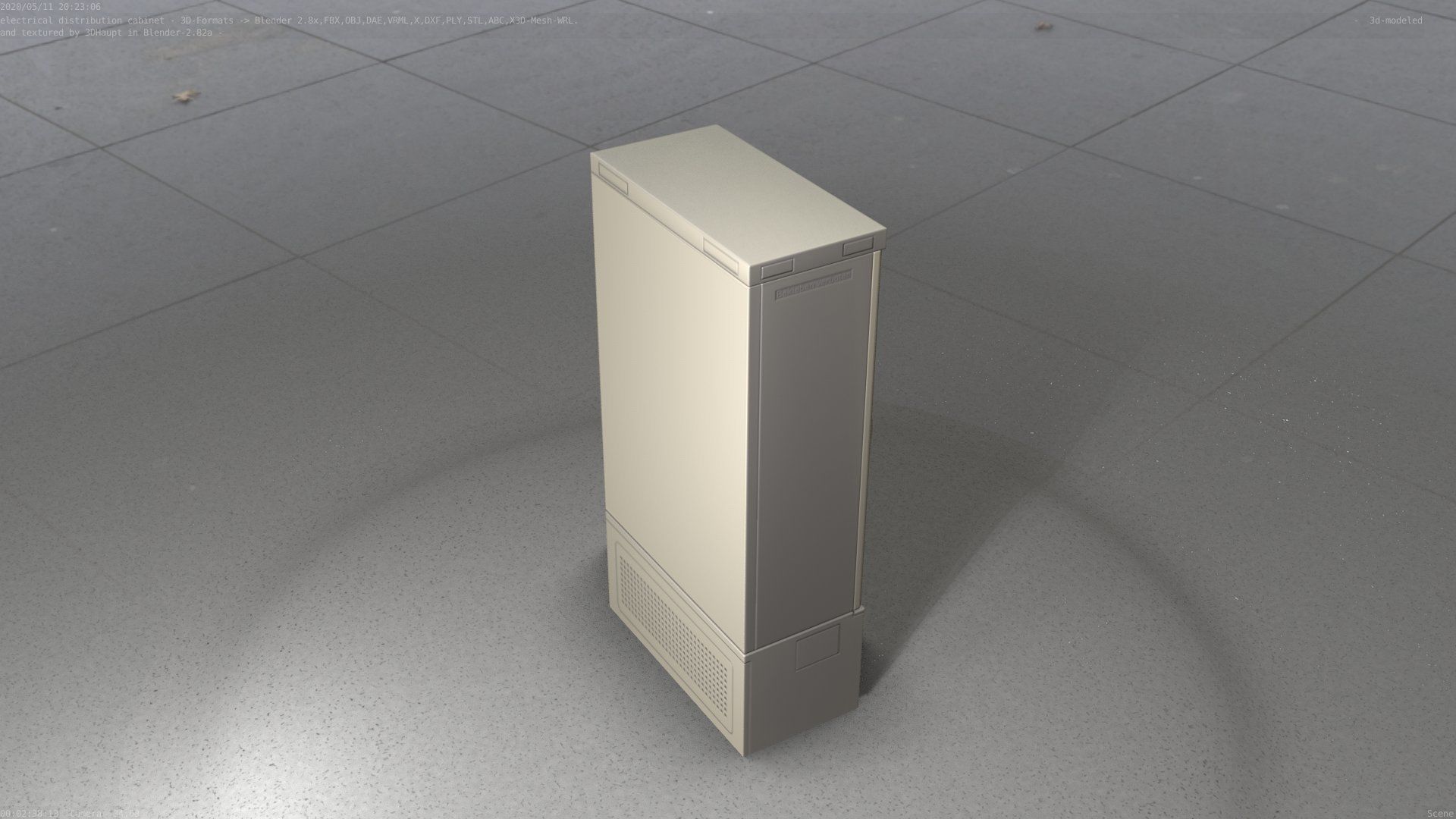 Electrical Distribution Cabinet 39 Low-poly 3D model_11