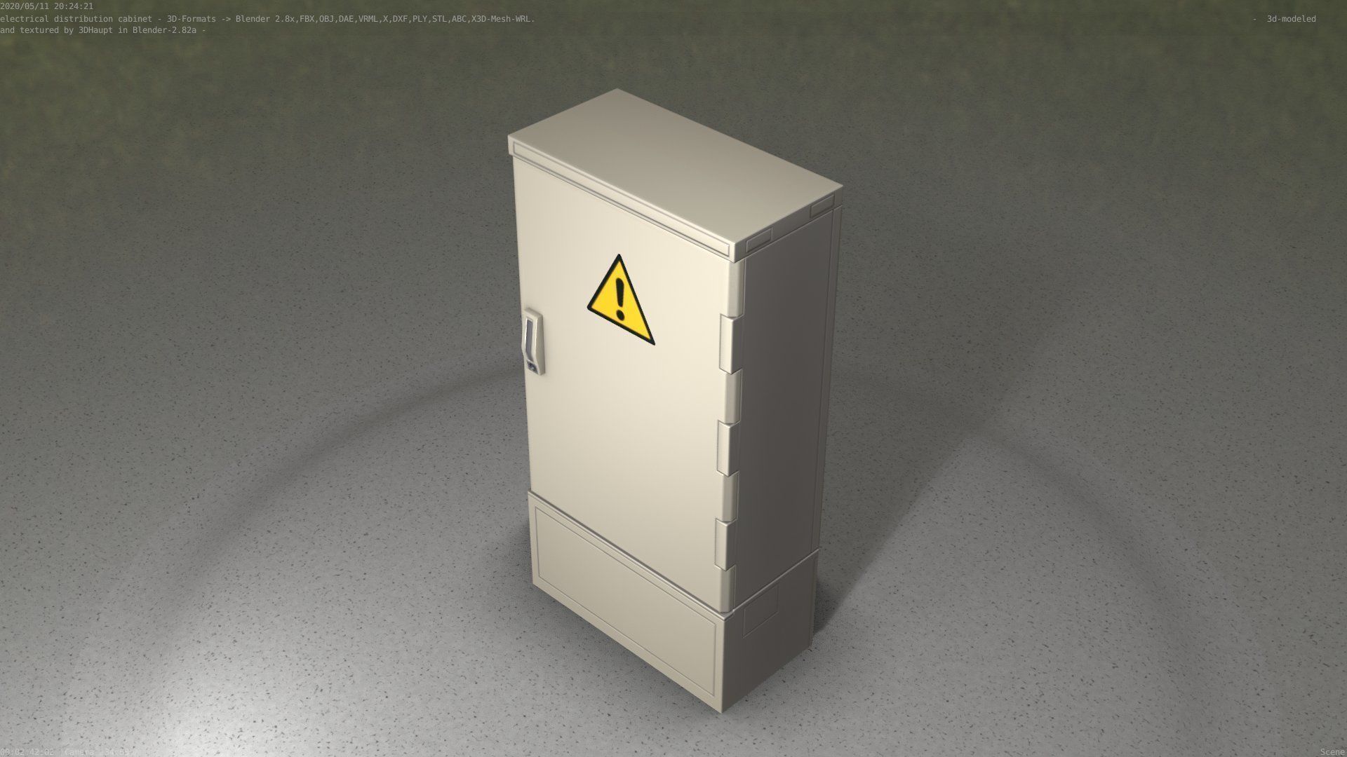 Electrical Distribution Cabinet 39 Low-poly 3D model_91