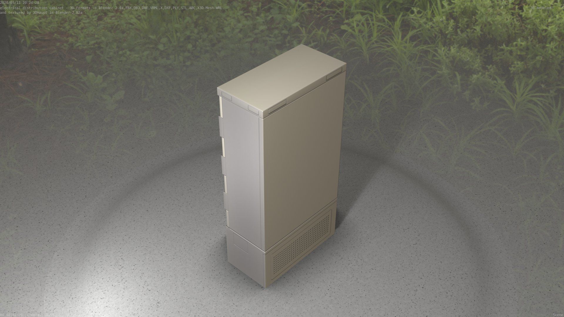 Electrical Distribution Cabinet 39 Low-poly 3D model_97