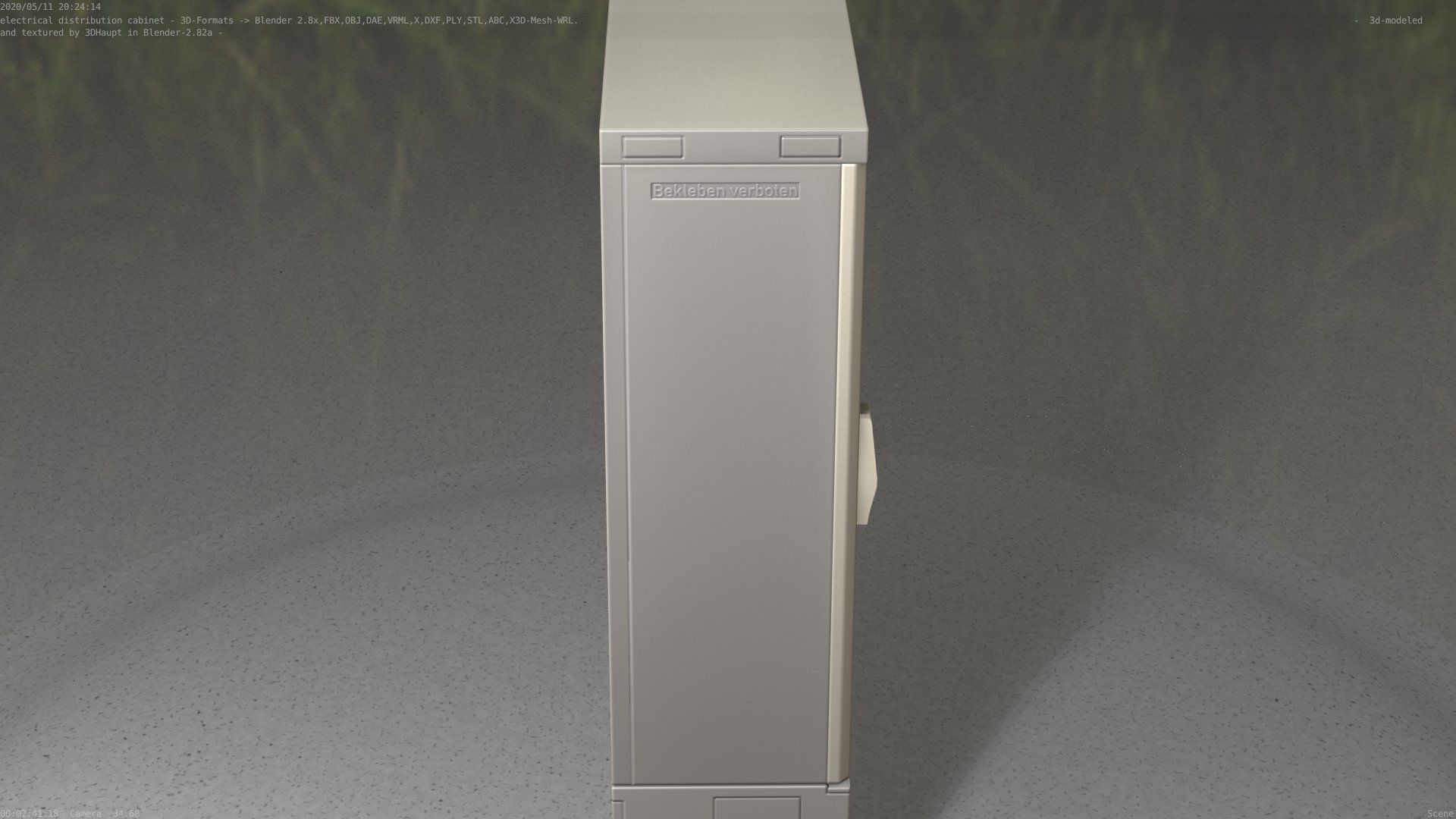 Electrical Distribution Cabinet 39 Low-poly 3D model_83
