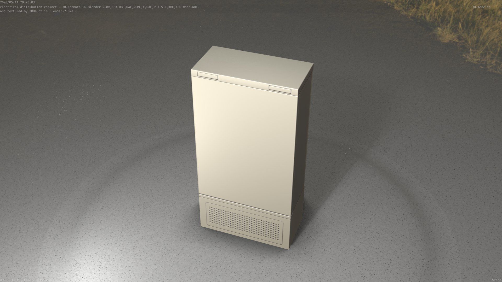 Electrical Distribution Cabinet 39 Low-poly 3D model_8