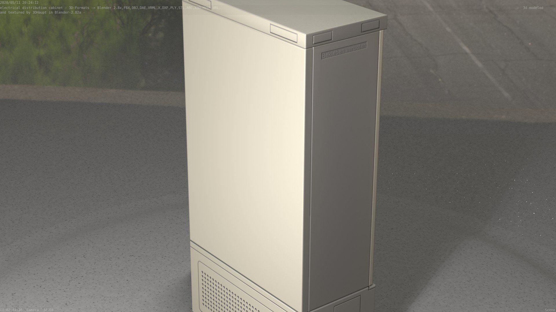 Electrical Distribution Cabinet 39 Low-poly 3D model_81