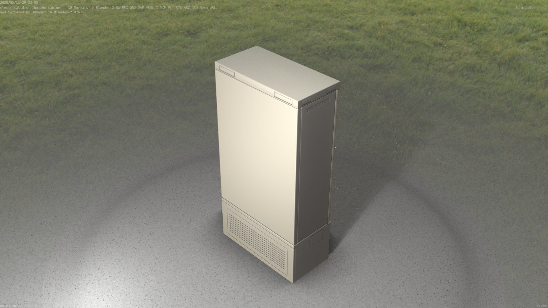 Electrical Distribution Cabinet 39 Low-poly 3D model_10