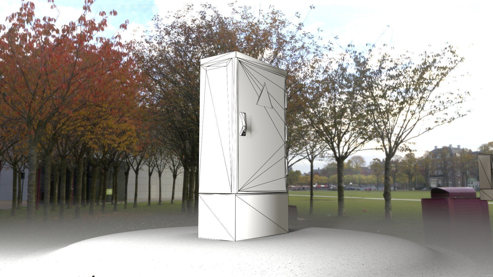 Electrical Distribution Cabinet 39 Low-poly 3D model_67