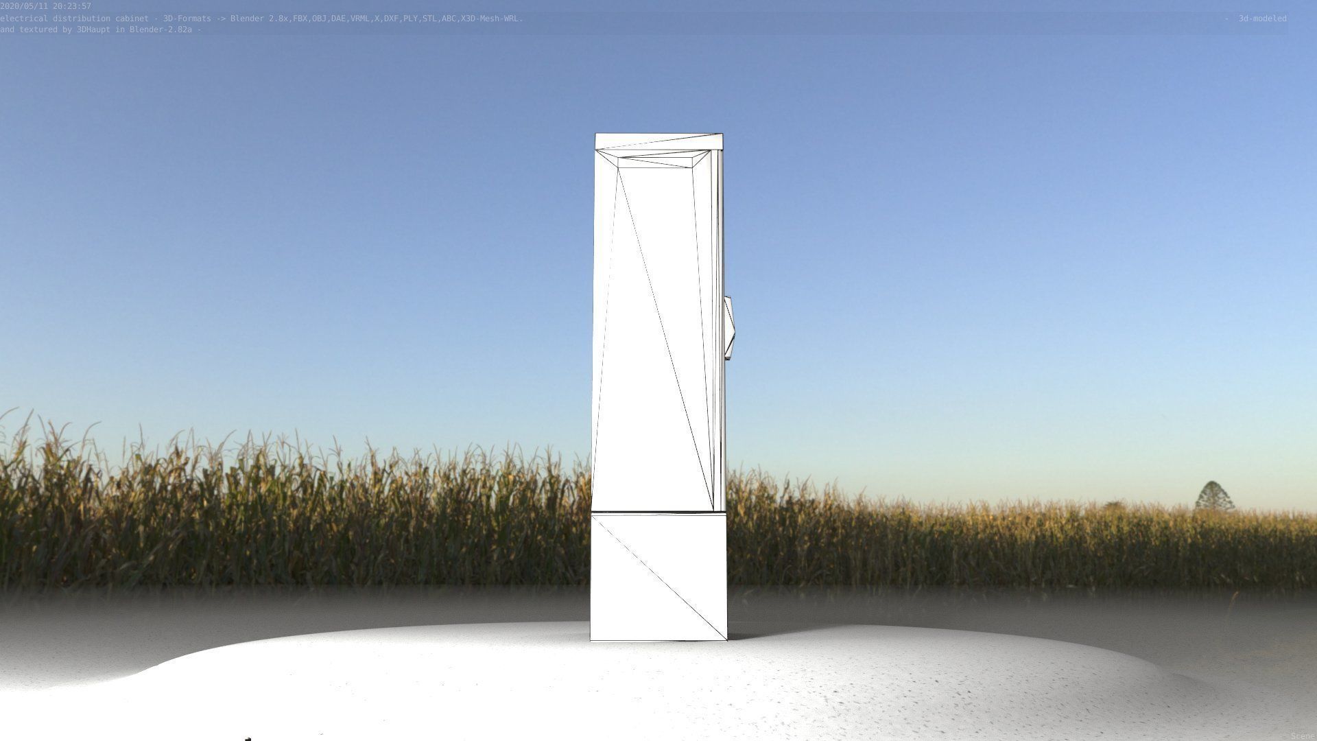 Electrical Distribution Cabinet 39 Low-poly 3D model_65