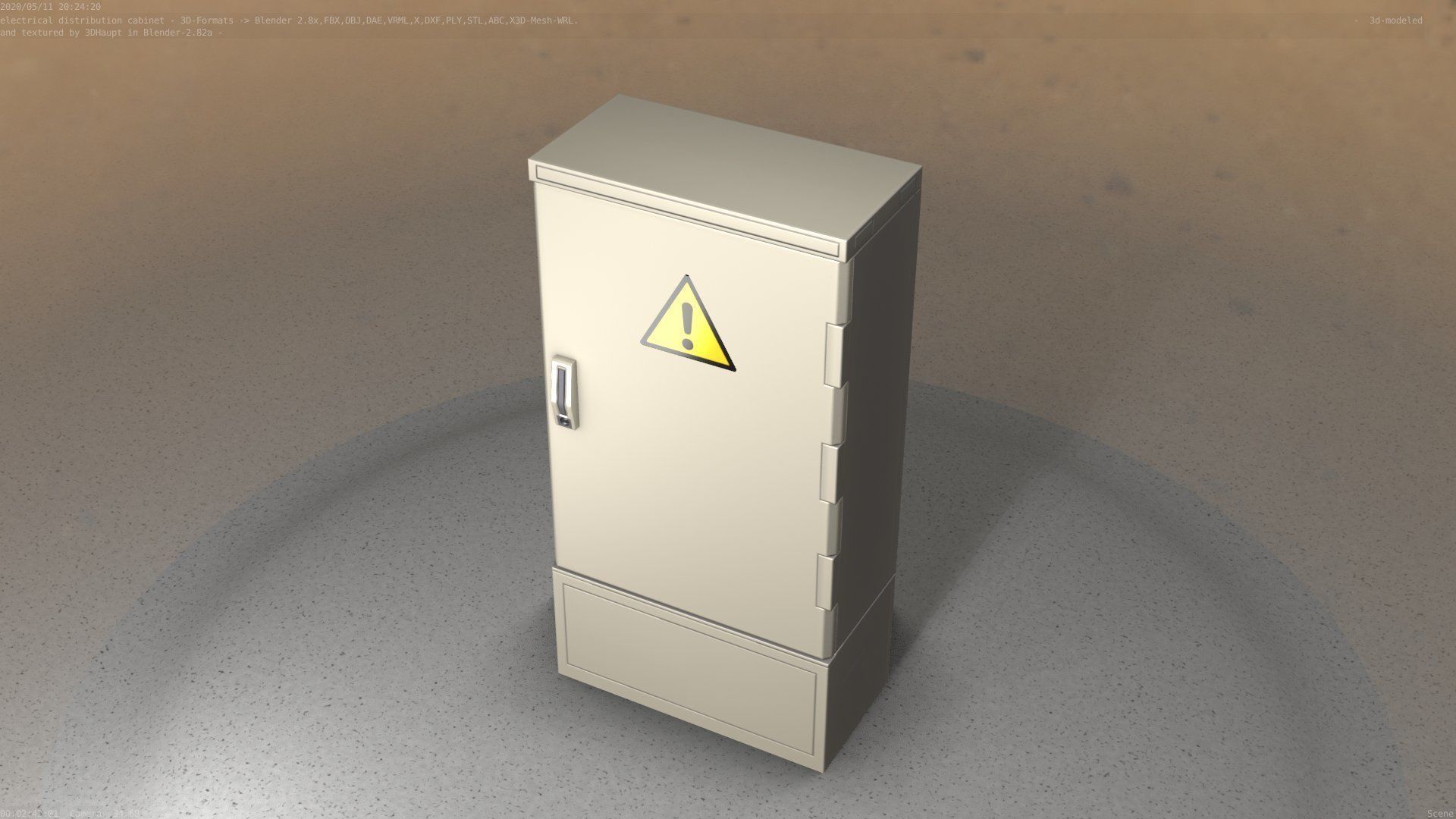 Electrical Distribution Cabinet 39 Low-poly 3D model_90