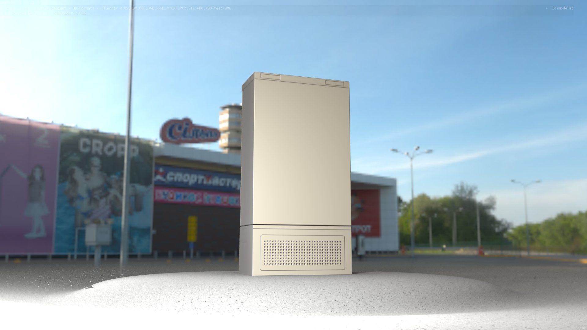 Electrical Distribution Cabinet 39 Low-poly 3D model_31