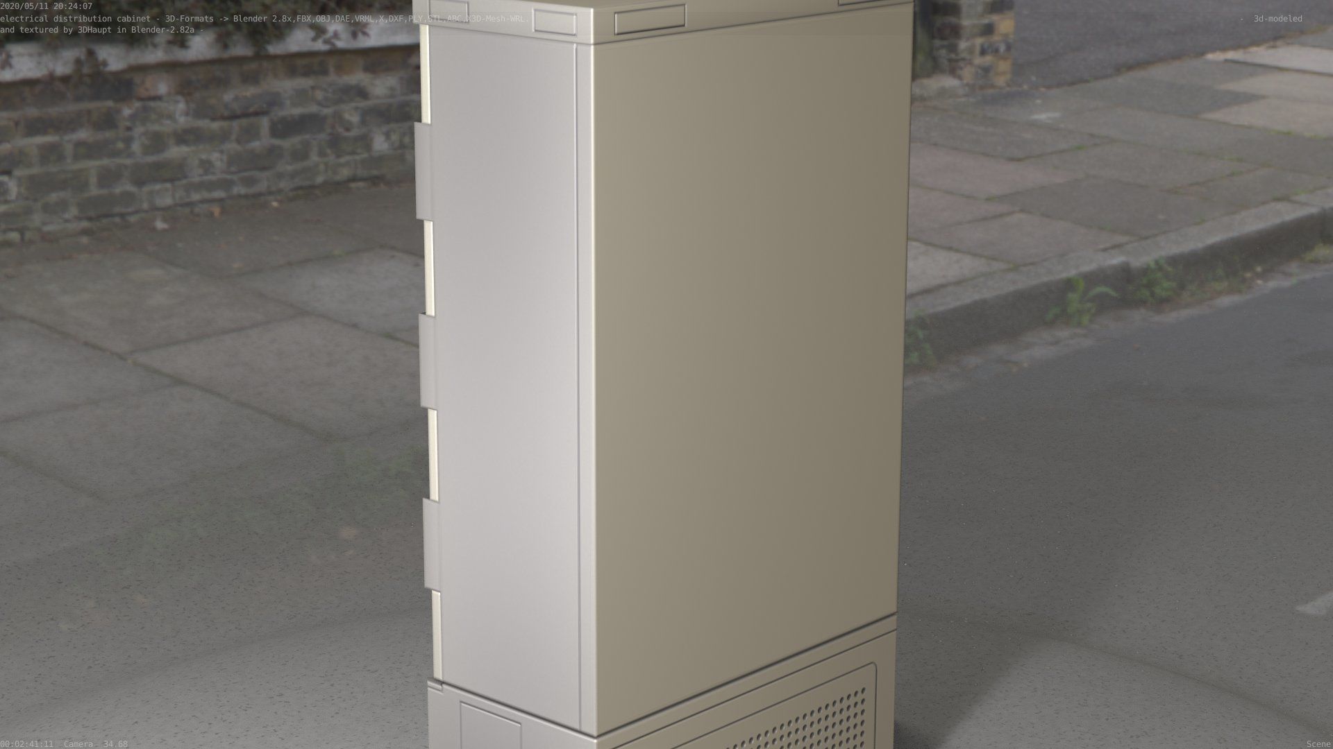 Electrical Distribution Cabinet 39 Low-poly 3D model_76