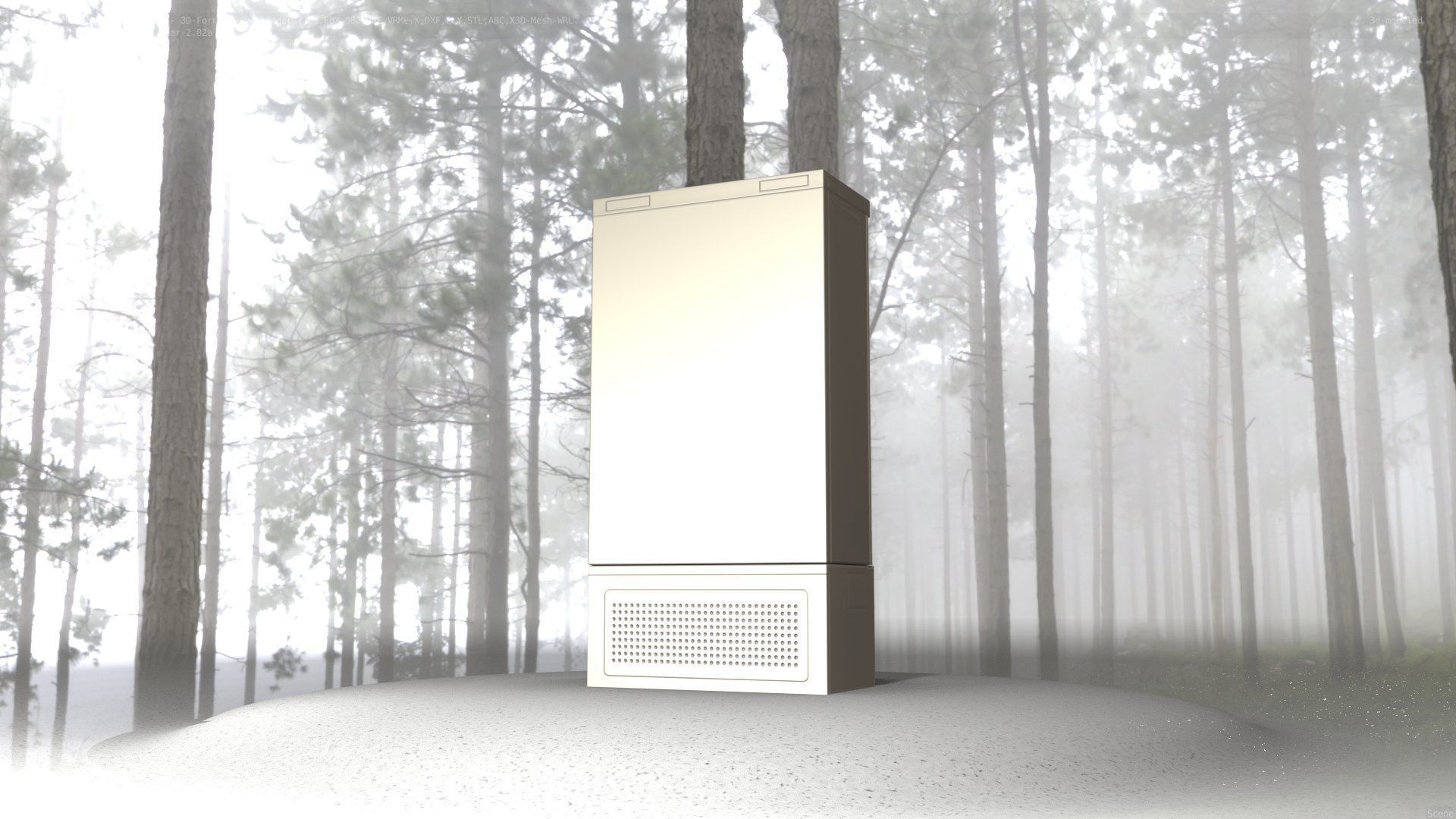 Electrical Distribution Cabinet 39 Low-poly 3D model_35