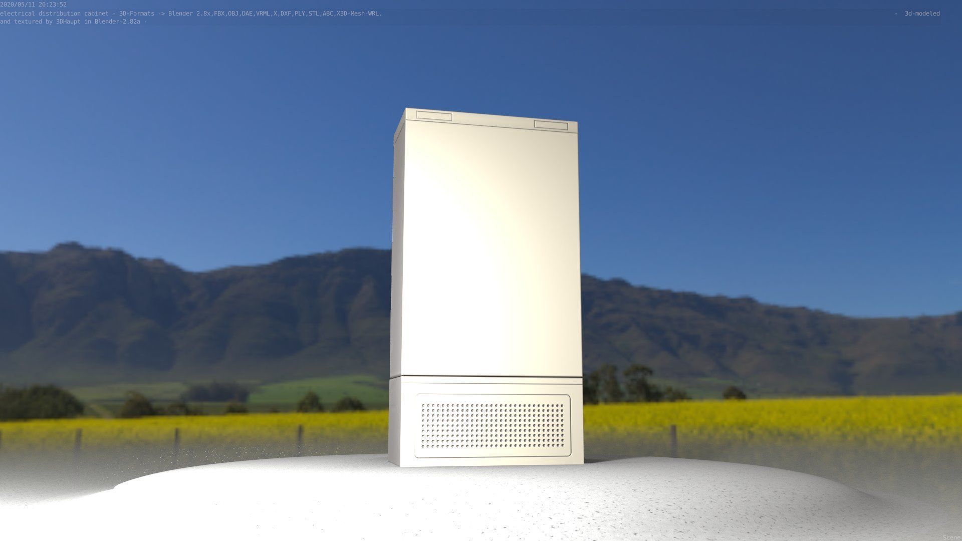 Electrical Distribution Cabinet 39 Low-poly 3D model_59