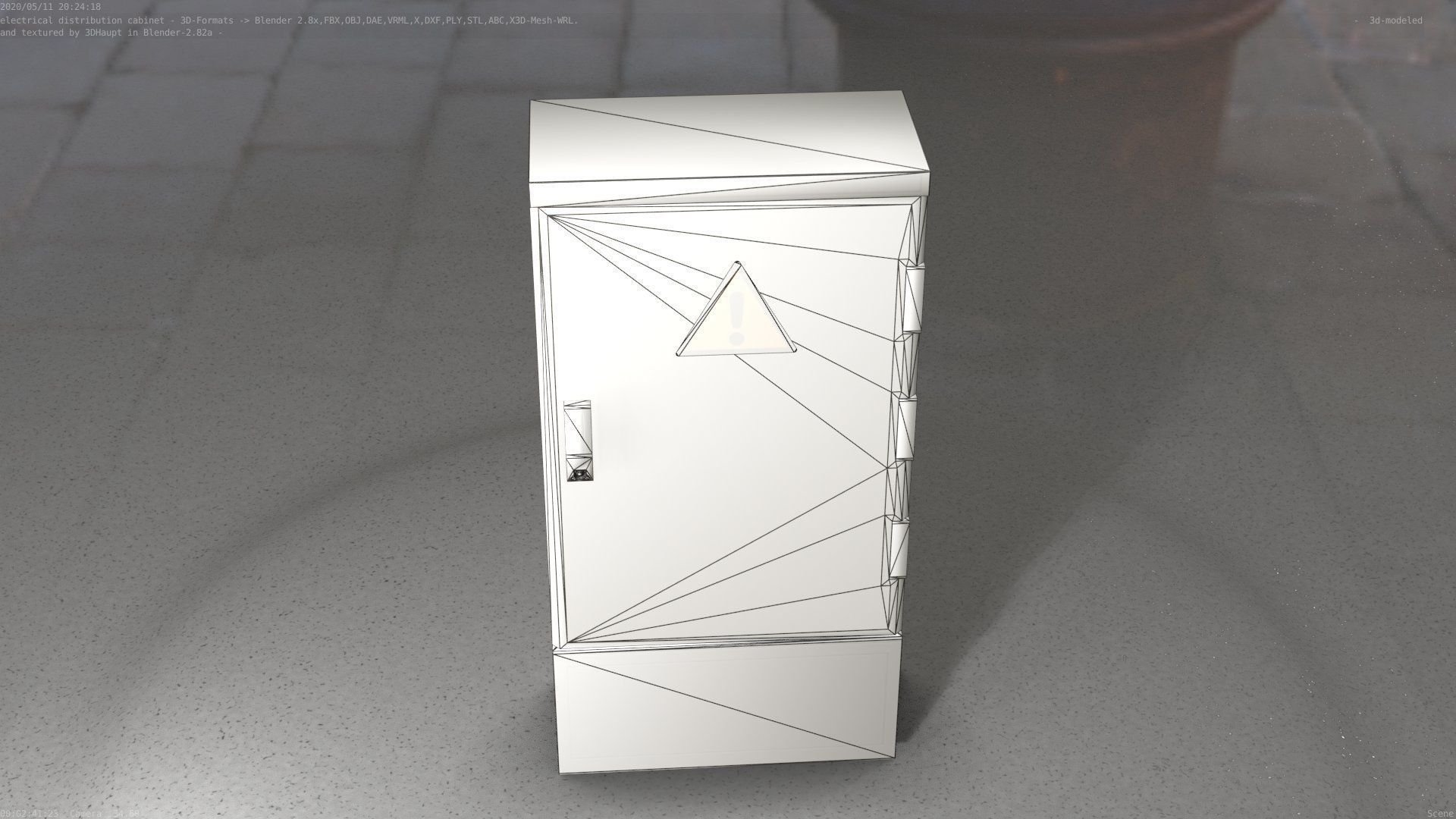 Electrical Distribution Cabinet 39 Low-poly 3D model_88