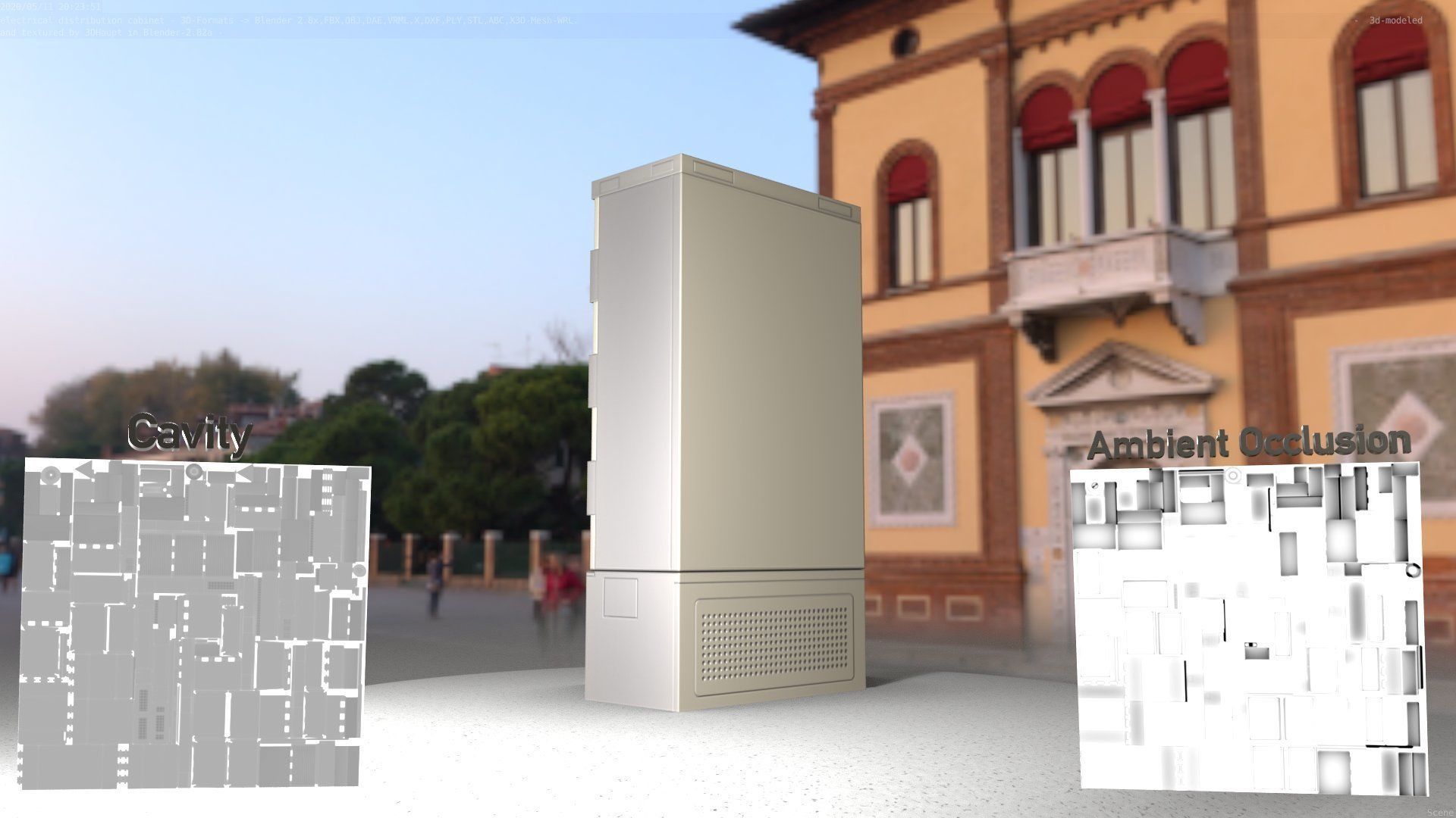 Electrical Distribution Cabinet 39 Low-poly 3D model_57