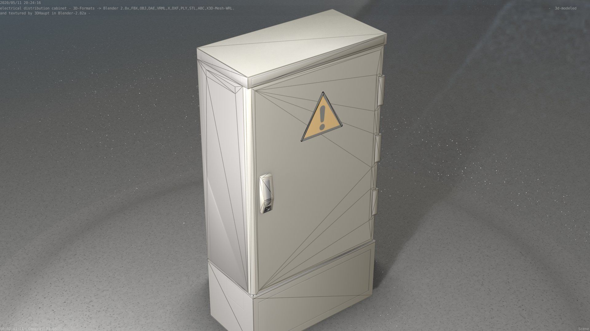 Electrical Distribution Cabinet 39 Low-poly 3D model_86