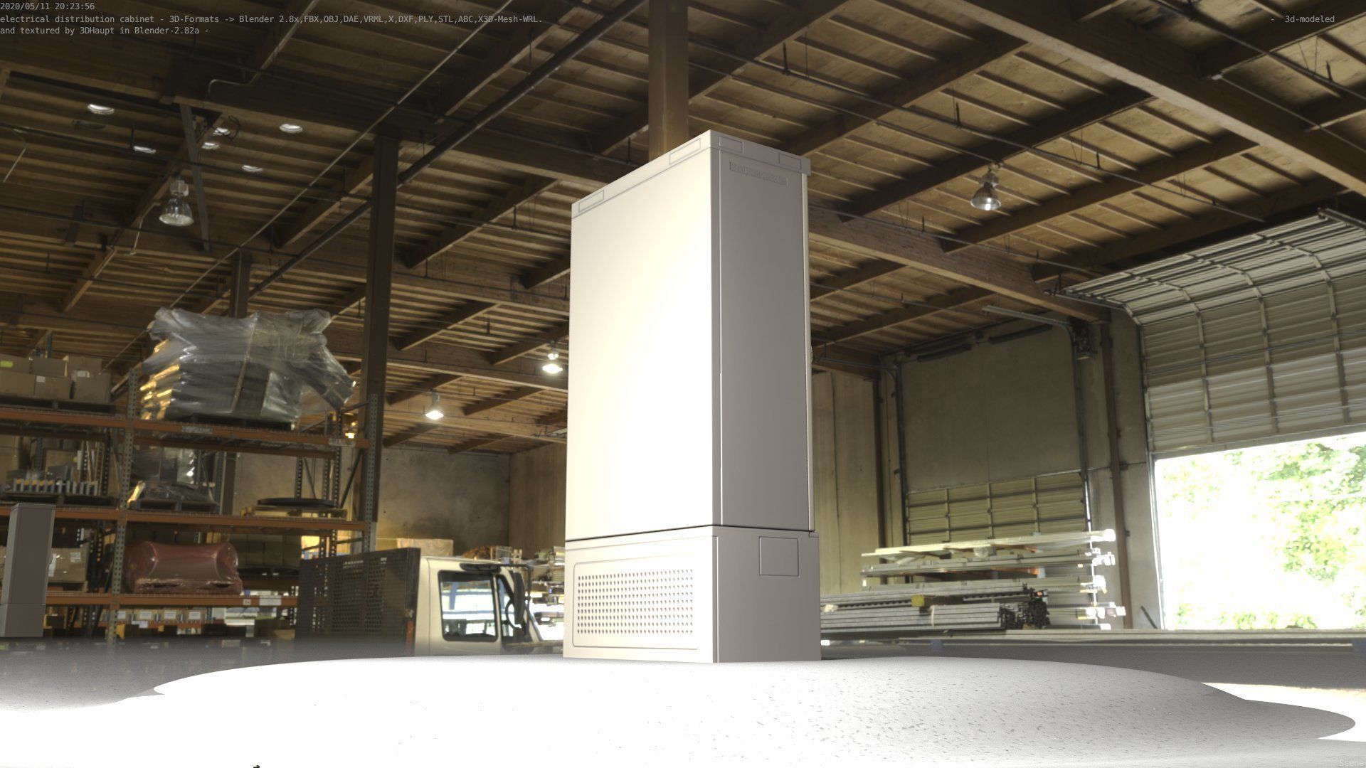 Electrical Distribution Cabinet 39 Low-poly 3D model_63