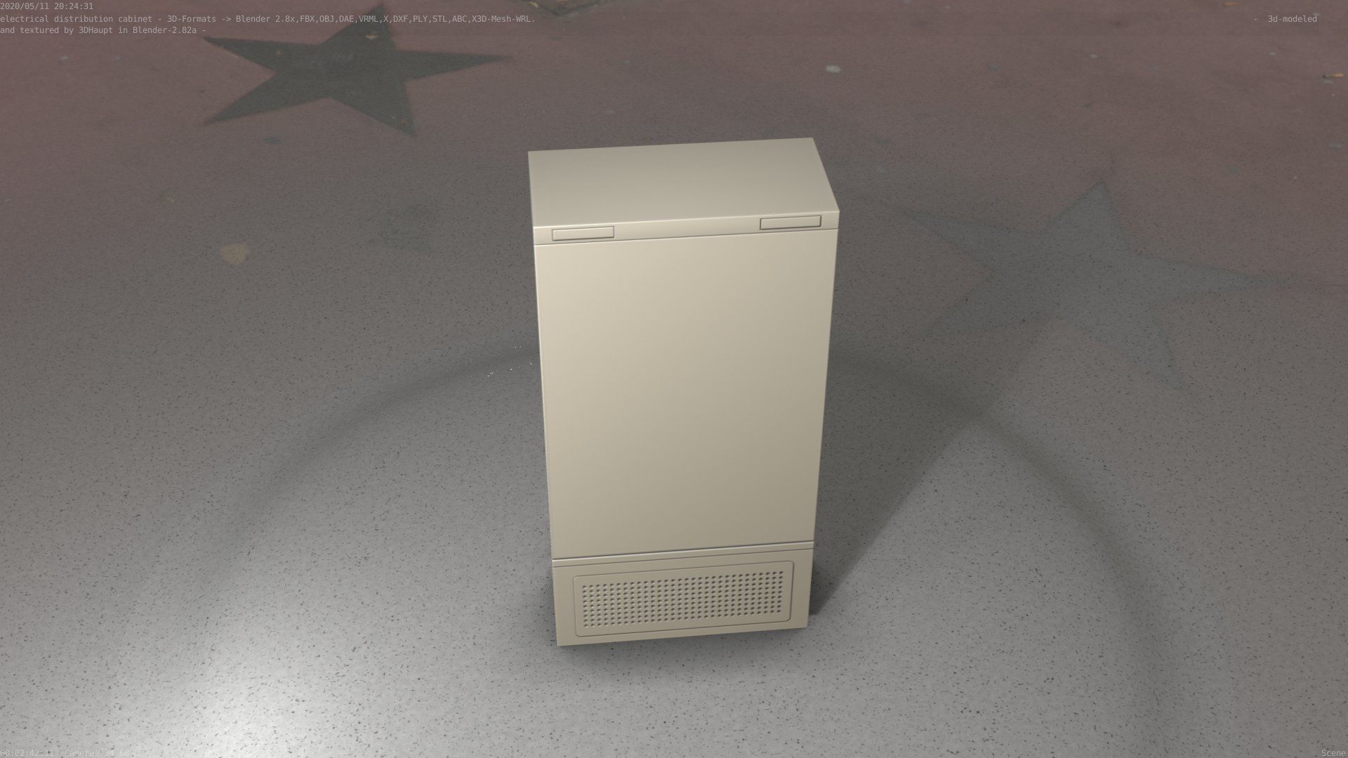 Electrical Distribution Cabinet 39 Low-poly 3D model_100