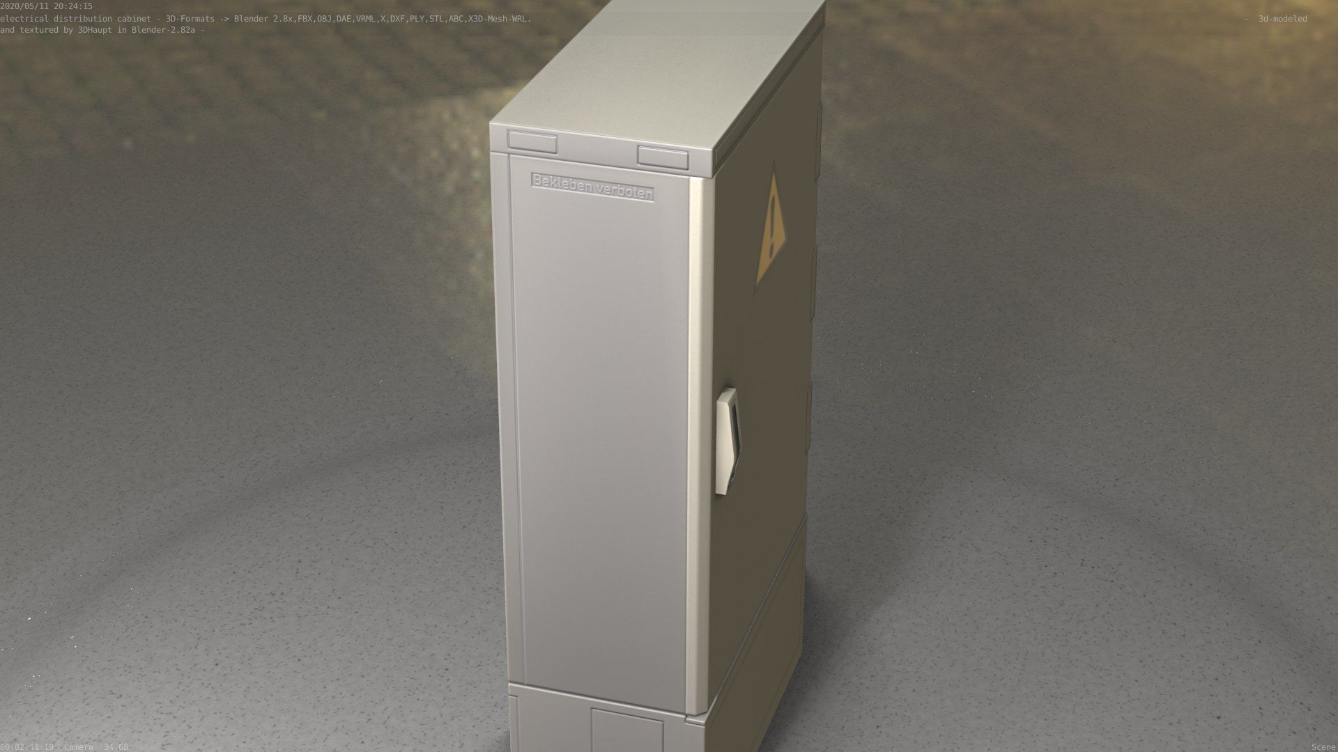 Electrical Distribution Cabinet 39 Low-poly 3D model_84