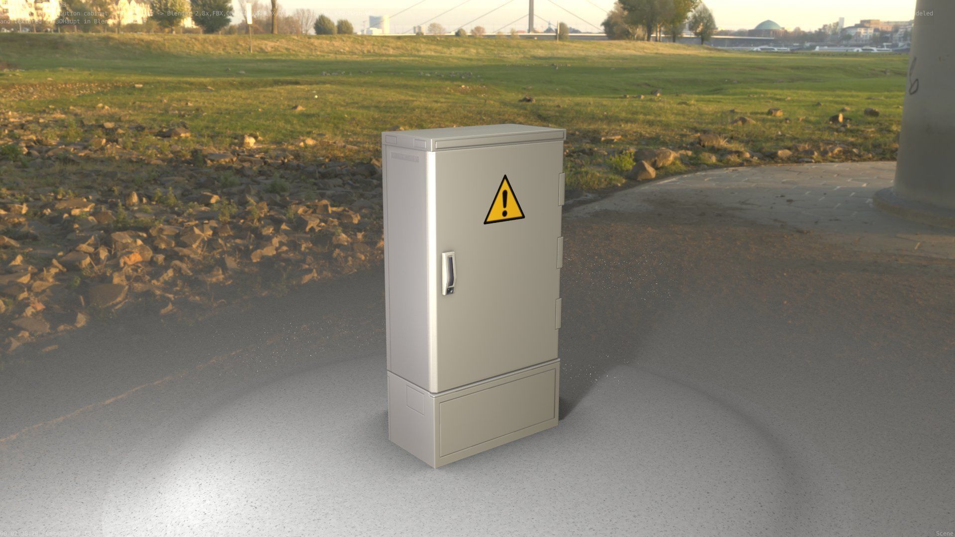 Electrical Distribution Cabinet 39 Low-poly 3D model_18