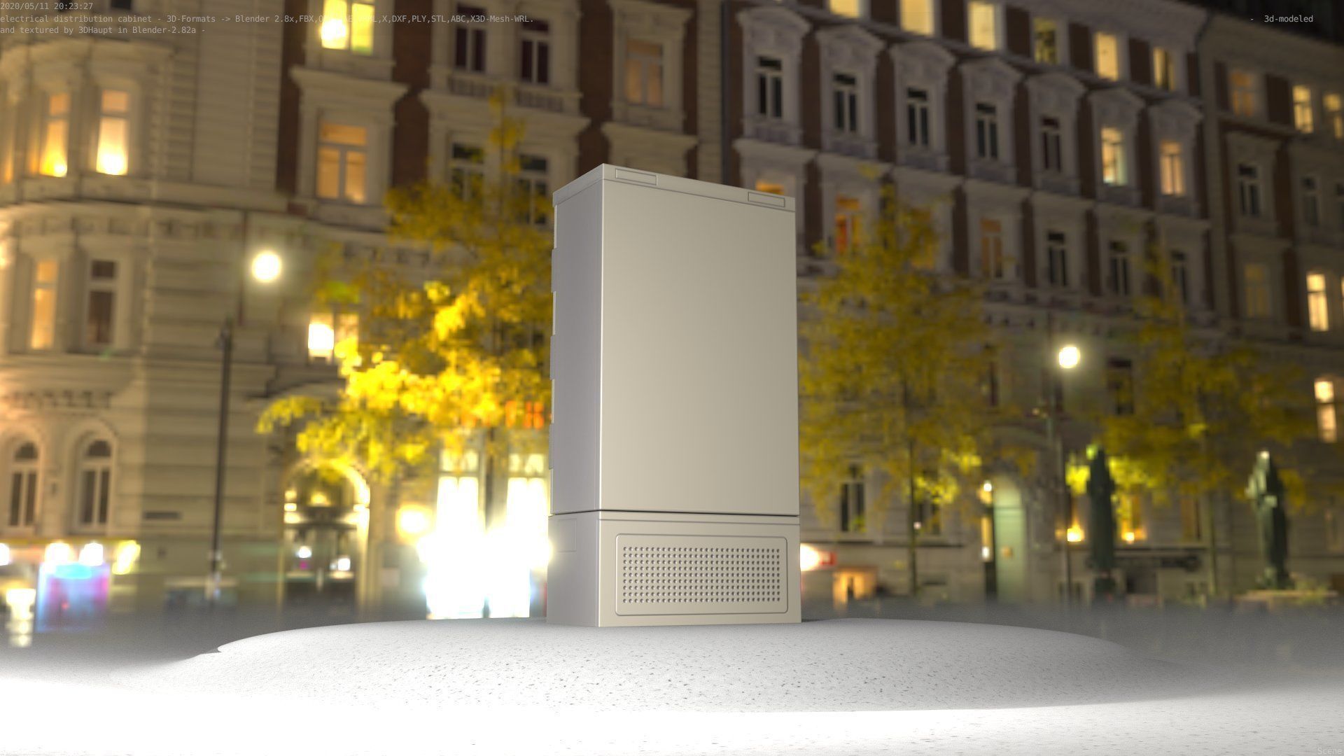 Electrical Distribution Cabinet 39 Low-poly 3D model_30
