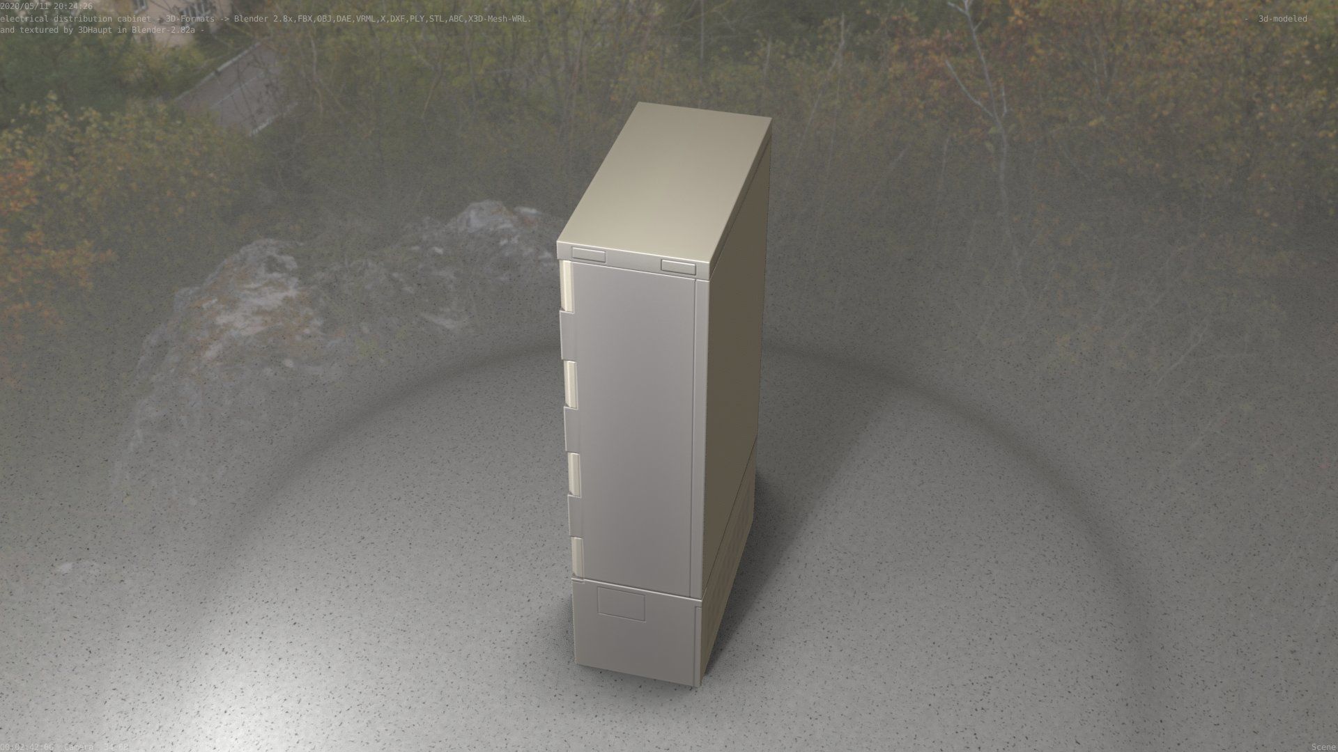Electrical Distribution Cabinet 39 Low-poly 3D model_95