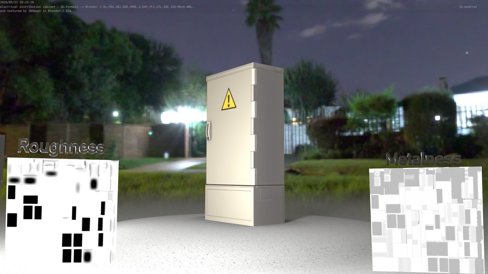 Electrical Distribution Cabinet 39 Low-poly 3D model_4
