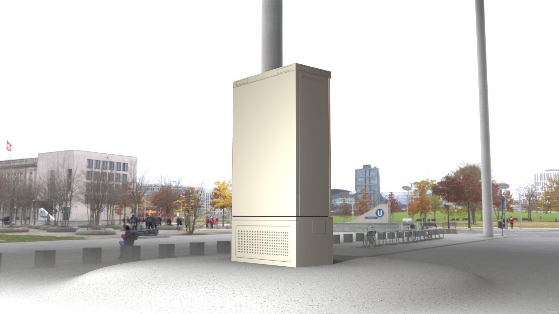 Electrical Distribution Cabinet 39 Low-poly 3D model_37