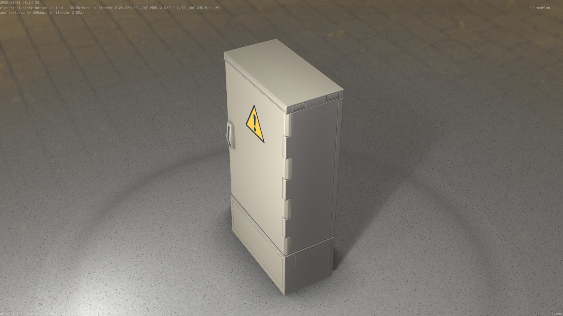 Electrical Distribution Cabinet 39 Low-poly 3D model_92