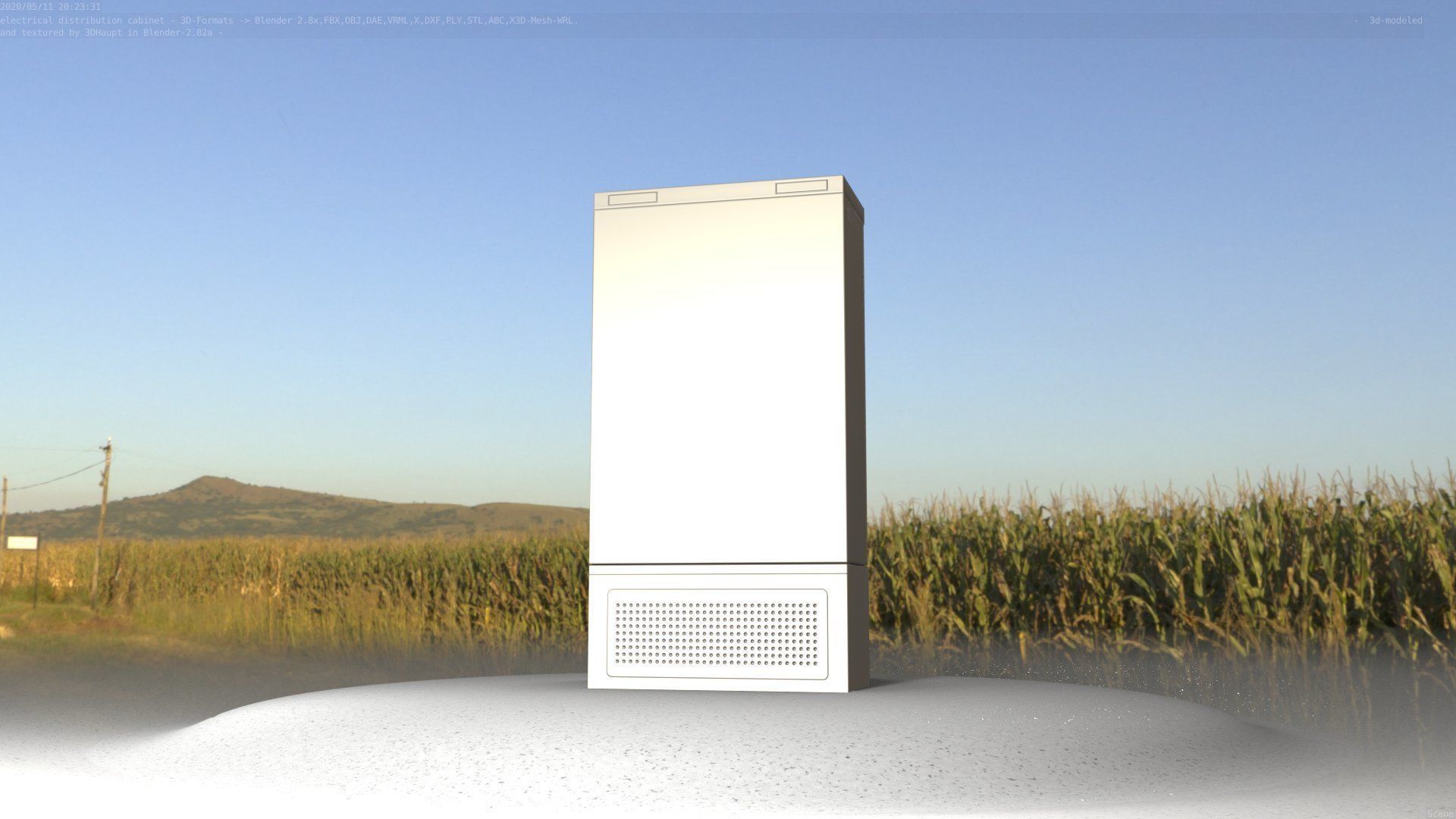 Electrical Distribution Cabinet 39 Low-poly 3D model_34