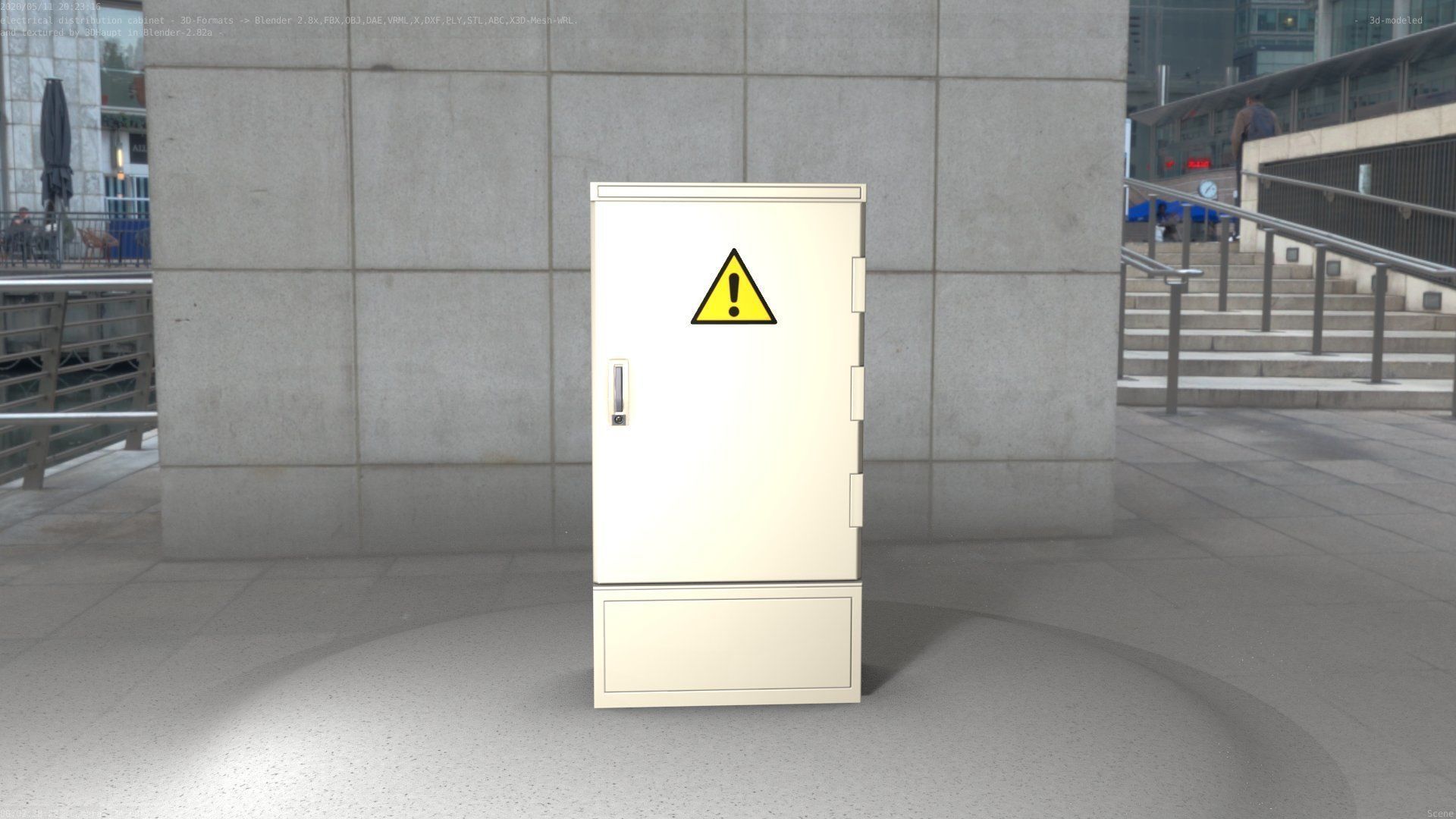 Electrical Distribution Cabinet 39 Low-poly 3D model_21