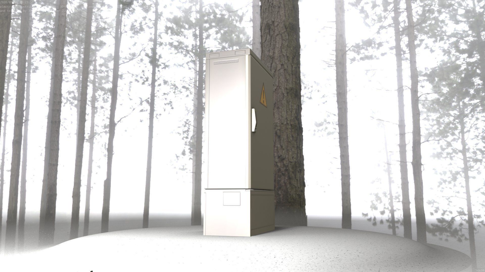 Electrical Distribution Cabinet 39 Low-poly 3D model_66