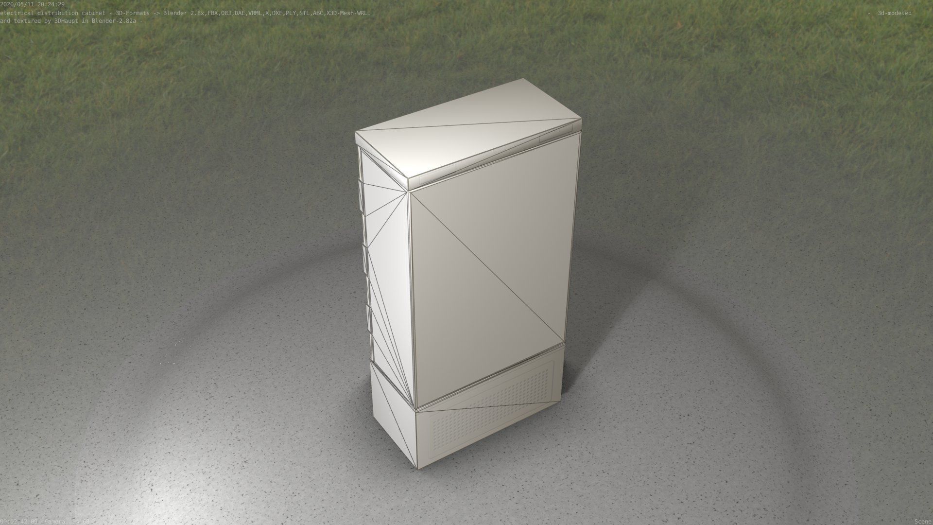 Electrical Distribution Cabinet 39 Low-poly 3D model_98