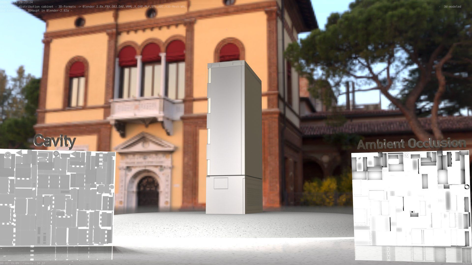 Electrical Distribution Cabinet 39 Low-poly 3D model_26