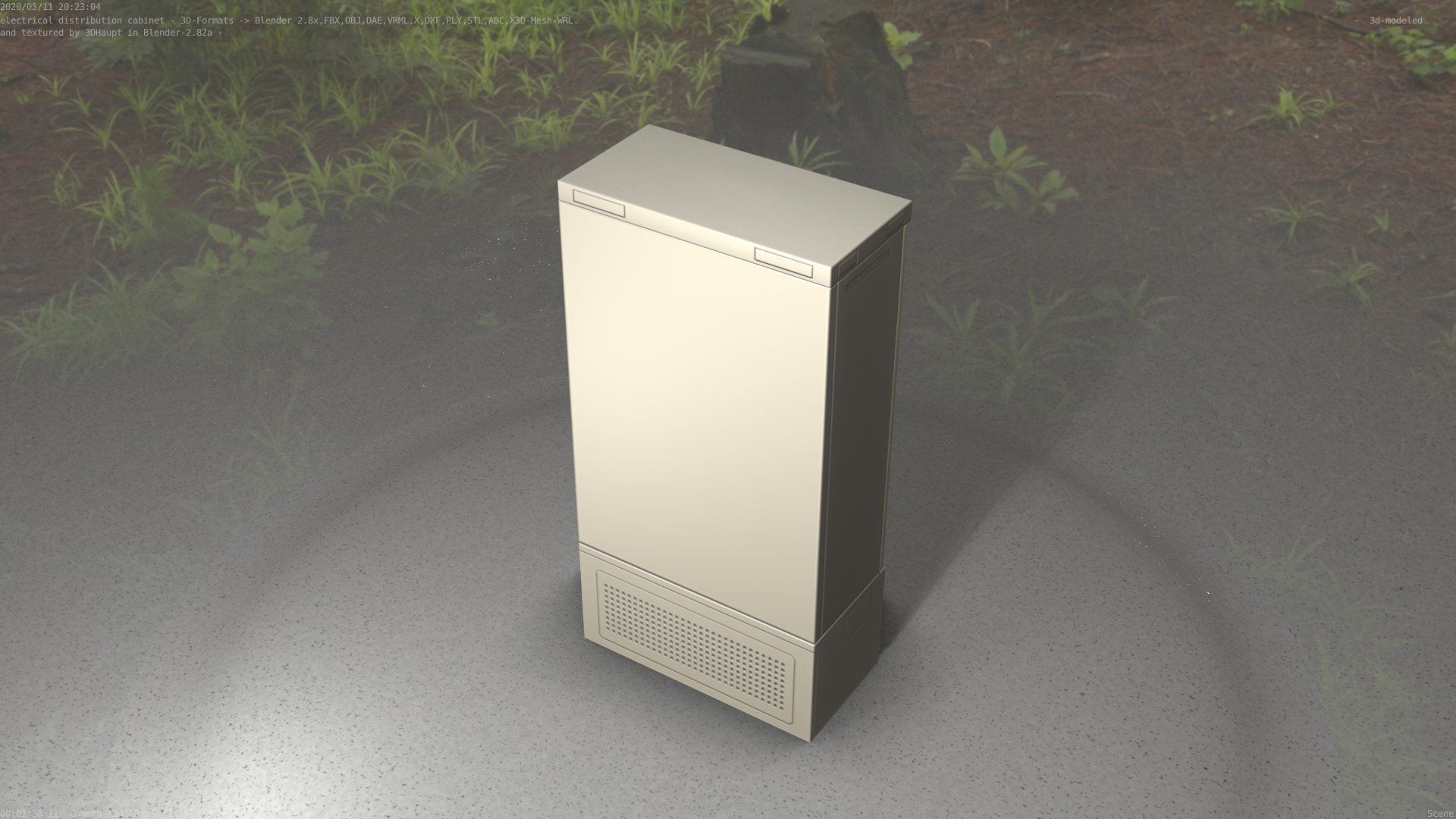 Electrical Distribution Cabinet 39 Low-poly 3D model_9