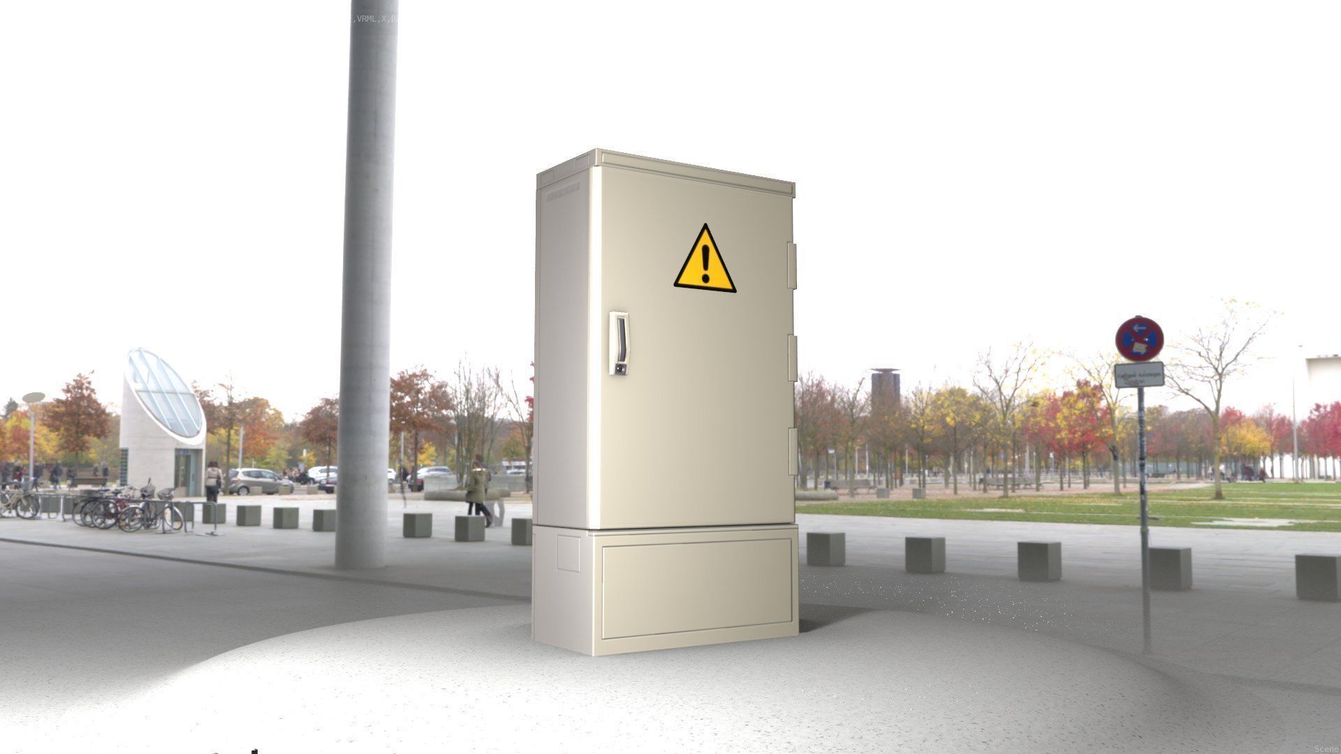 Electrical Distribution Cabinet 39 Low-poly 3D model_68